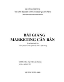 Bài giảng Marketing căn bản (Dùng cho sinh viên ngành Tài chính - Ngân hàng)