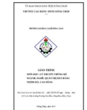 Giáo trình Lý thuyết thống kê (Nghề: Quản trị bán hàng - Cao đẳng) - Trường Cao đẳng nghề Đồng Tháp