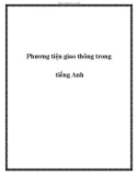 Phương tiện giao thông trong tiếng Anh