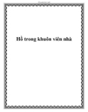 Hồ trong khuôn viên nhà