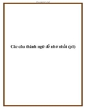 Các câu thành ngữ dễ nhớ nhất (p1)