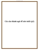 Các câu thành ngữ dễ nhớ nhất (p2)