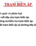 Bài giảng Trạm biến áp