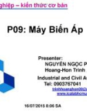 Bài giảng Bảo trì hệ thống điện trong công nghiệp: Phần 9 - Nguyễn Ngọc Phúc Diễm, Trịnh Hoàng Hơn