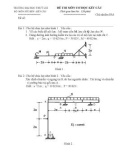 Đề thi môn cơ học kết cấu 1 - Trường đại học Thủy Lợi - Đề số 20