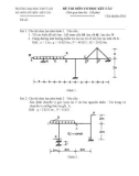 Đề thi môn cơ học kết cấu 1 - Trường đại học Thủy Lợi - Đề số 19