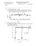 Đề thi môn cơ học kết cấu 1 - Trường đại học Thủy Lợi - Đề số 21