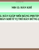 Bài giảng Hàn khí - Bài 2.3: Hàn giáp mối bằng phương pháp hàn khí ở vị trí hàn đứng