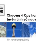 Bài giảng Tin học trong quản lý xây dựng: Chương 4 - ThS. Đỗ Thị Xuân Lan