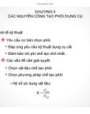 Bài giảng Công nghệ tạo hình dụng cụ: Chương 5 - Bùi Ngọc Tuyên