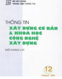 Thông tin Xây dựng cơ bản và khoa học công nghệ xây dựng – Số 12/2020