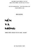 Bài giảng Nền và móng theo tiêu chuẩn TCVN 11823-10: 2017 - Chương 1: Móng nông