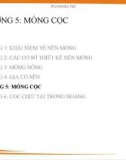 Bài giảng Nền móng - Chương 5.1: Móng cọc