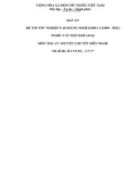 Đáp án đề thi tốt nghiệp cao đẳng nghề khóa 3 (2009-2012) - Nghề: Cắt gọt kim loại - Môn thi: Lý thuyết chuyên môn nghề - Mã đề thi: DA CGKL–LT17