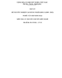 Đáp án đề thi tốt nghiệp cao đẳng nghề khóa 3 (2009-2012) - Nghề: Cắt gọt kim loại - Môn thi: Lý thuyết chuyên môn nghề - Mã đề thi: DA CGKL–LT13