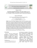 Teaching English writing at the secondary level in Vietnam: policy intentions and classroom practice