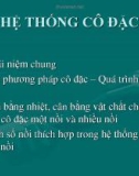 Bài giảng Quá trình và thiết bị chuyển khối: Hệ thống cô đặc