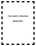 Cửa chính và bếp theo phong thủy