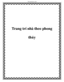 Trang trí nhà theo phong thủy