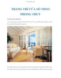 TRANG TRÍ CỬA SỔ THEO PHONG THUỶ