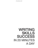 20 minutes a day with writing skills success