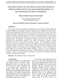 The employment of self-regulated strategies in writing process by English-major freshmen at Ho Chi Minh city Open University