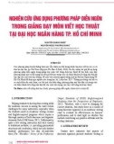 Nghiên cứu ứng dụng phương pháp diễn ngôn trong giảng dạy môn Viết học thuật tại Đại học Ngân hàng Tp. Hồ Chí Minh