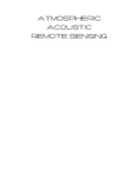 Atmospheric Acoustic Remote Sensing - Chapter 1