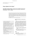 Energy Options for the Future phần 1