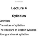 Lecture Phonetics & Phonology: Lecture 4