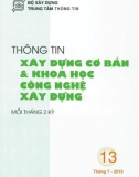 Thông tin Xây dựng cơ bản và khoa học công nghệ xây dựng – Số 13/2019