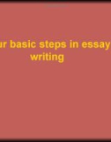 Lectures Four basic steps in essay writing