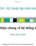 Kỹ thuật lập trình nhúng - Phần 1: Giới thiệu chung về hệ thống nhúng