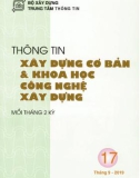 Thông tin Xây dựng cơ bản và khoa học công nghệ xây dựng – Số 17/2019