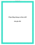 Chọn tầng chung cư theo tuổi của gia chủ