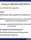 Bài giảng môn Vật liệu học: Chương 3 - Hợp kim và giãn đồ pha