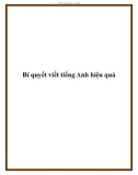 Bí quyết viết tiếng Anh hiệu quả