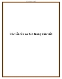 Các lỗi câu cơ bản trong văn viết