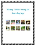 Những chiêu trang trí ban công hẹp