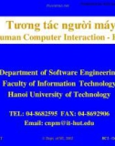 Bài giảng Tương tác người máy: Chương 0 - Tổng quan về HCI