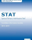 STAT SPECIAL TERTIARY ADMISSIONS TEST CANDIDATE INFORMATION BOOKLET 2013-2014