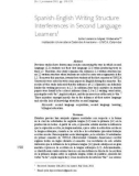 Spanish-English Writing Structure Interferences in Second Language Learners