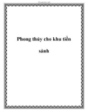 Phong thủy cho khu tiền sảnh