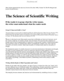 The Science of Scientific Writing