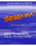 Bài giảng Tĩnh điện học: Phần I - ĐHBK TP.HCM