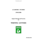 Support Materials and Exercises for WRITING LETTERS