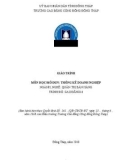 Giáo trình Thống kê doanh nghiệp (Nghề: Quản trị bán hàng - Cao đẳng) - Trường Cao đẳng Cộng đồng Đồng Tháp