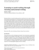 Learning to teach writing through tutoring and journal writing