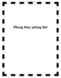 Phong thủy phòng thờ