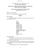 Đề tốt nghiệp CĐ nghề khoá 2 Điện công nghiệp (2008-2011) - Mã: ĐCN - LT 20 - Phần lý thuyết (kèm Đ.án)